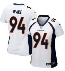 Women's Nike Denver Broncos #94 DeMarcus Ware Game White NFL Jersey