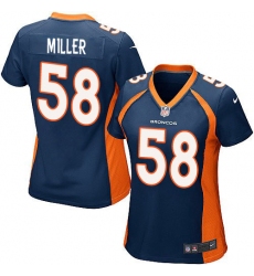 Women's Nike Denver Broncos #58 Von Miller Game Navy Blue Alternate NFL Jersey