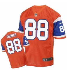 Men's Nike Denver Broncos #88 Demaryius Thomas Elite Orange Throwback NFL Jersey