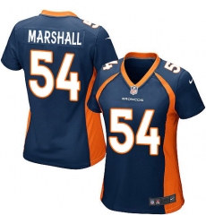 Women's Nike Denver Broncos #54 Brandon Marshall Game Navy Blue Alternate NFL Jersey