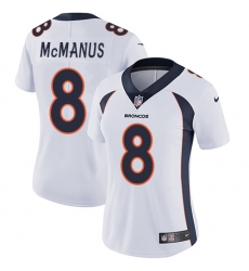 Women's Nike Denver Broncos #8 Brandon McManus Elite White NFL Jersey