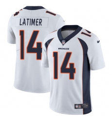 Men's Nike Denver Broncos #14 Cody Latimer White Vapor Untouchable Limited Player NFL Jersey