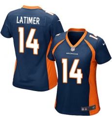 Women's Nike Denver Broncos #14 Cody Latimer Game Navy Blue Alternate NFL Jersey