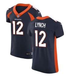 Men's Nike Denver Broncos #12 Paxton Lynch Navy Blue Alternate Vapor Untouchable Elite Player NFL Jersey
