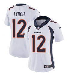 Women's Nike Denver Broncos #12 Paxton Lynch Elite White NFL Jersey