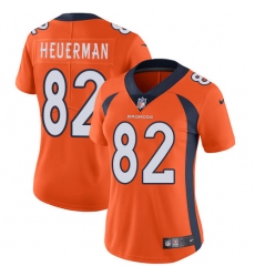 Women's Nike Denver Broncos #82 Jeff Heuerman Elite Orange Team Color NFL Jersey