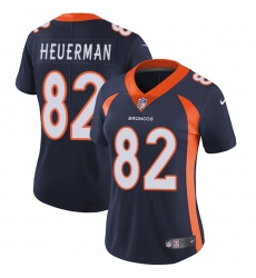 Women's Nike Denver Broncos #82 Jeff Heuerman Navy Blue Alternate Vapor Untouchable Limited Player NFL Jersey