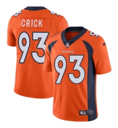 Youth Nike Denver Broncos #93 Jared Crick Orange Team Color Vapor Untouchable Limited Player NFL Jersey