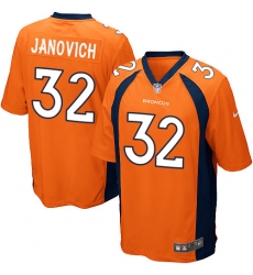 Men's Nike Denver Broncos #32 Andy Janovich Game Orange Team Color NFL Jersey