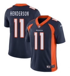 Youth Nike Denver Broncos #11 Carlos Henderson Navy Blue Alternate Vapor Untouchable Limited Player NFL Jersey