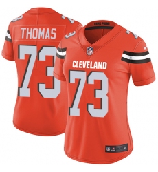 Women's Nike Cleveland Browns #73 Joe Thomas Elite Orange Alternate NFL Jersey
