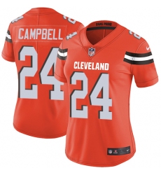 Women's Nike Cleveland Browns #24 Ibraheim Campbell Elite Orange Alternate NFL Jersey