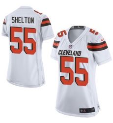 Women's Nike Cleveland Browns #55 Danny Shelton Game White NFL Jersey