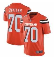 Youth Nike Cleveland Browns #70 Kevin Zeitler Elite Orange Alternate NFL Jersey
