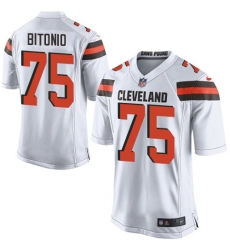 Men's Nike Cleveland Browns #75 Joel Bitonio Game White NFL Jersey