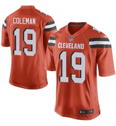 Men's Nike Cleveland Browns #19 Corey Coleman Game Orange Alternate NFL Jersey
