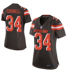Women's Nike Cleveland Browns #34 Isaiah Crowell Game Brown Team Color NFL Jersey