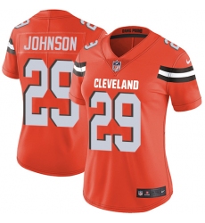 Women's Nike Cleveland Browns #29 Duke Johnson Orange Alternate Vapor Untouchable Limited Player NFL Jersey