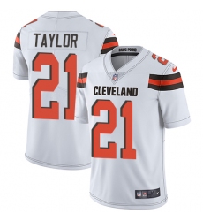 Men's Nike Cleveland Browns #21 Jamar Taylor White Vapor Untouchable Limited Player NFL Jersey