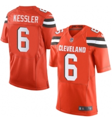 Men's Nike Cleveland Browns #6 Cody Kessler Elite Orange Alternate NFL Jersey