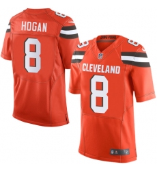 Men's Nike Cleveland Browns #8 Kevin Hogan Elite Orange Alternate NFL Jersey