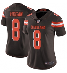 Women's Nike Cleveland Browns #8 Kevin Hogan Elite Brown Team Color NFL Jersey