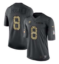 Youth Nike Cleveland Browns #8 Kevin Hogan Limited Black 2016 Salute to Service NFL Jersey