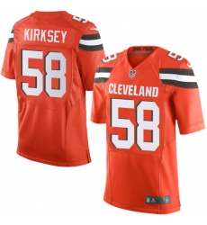 Men's Nike Cleveland Browns #58 Christian Kirksey Elite Orange Alternate NFL Jersey