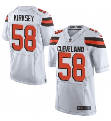 Men's Nike Cleveland Browns #58 Christian Kirksey Elite White NFL Jersey