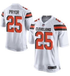 Men's Nike Cleveland Browns #25 Calvin Pryor Game White NFL Jersey
