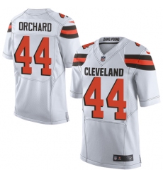 Men's Nike Cleveland Browns #44 Nate Orchard Elite White NFL Jersey