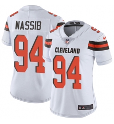 Women's Nike Cleveland Browns #94 Carl Nassib White Vapor Untouchable Limited Player NFL Jersey