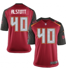 Men's Nike Tampa Bay Buccaneers #40 Mike Alstott Game Red Team Color NFL Jersey