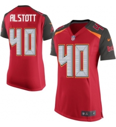 Women's Nike Tampa Bay Buccaneers #40 Mike Alstott Game Red Team Color NFL Jersey