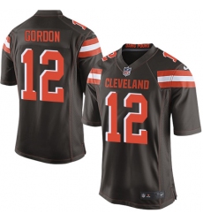 Men's Nike Cleveland Browns #12 Josh Gordon Game Brown Team Color NFL Jersey