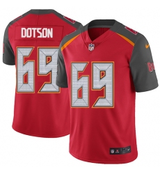 Youth Nike Tampa Bay Buccaneers #69 Demar Dotson Elite Red Team Color NFL Jersey