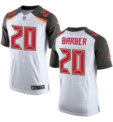 Men's Nike Tampa Bay Buccaneers #20 Ronde Barber Elite White NFL Jersey