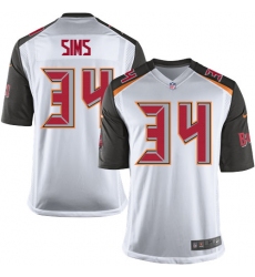 Men's Nike Tampa Bay Buccaneers #34 Charles Sims Game White NFL Jersey