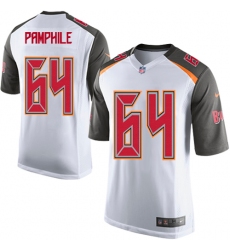 Men's Nike Tampa Bay Buccaneers #64 Kevin Pamphile Game White NFL Jersey