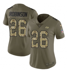 Women's Nike Tampa Bay Buccaneers #26 Josh Robinson Limited Olive/Camo 2017 Salute to Service NFL Jersey