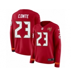 Women's Nike Tampa Bay Buccaneers #23 Chris Conte Limited Red Therma Long Sleeve NFL Jersey