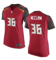 Women's Nike Tampa Bay Buccaneers #36 Robert McClain Game Red Team Color NFL Jersey