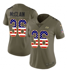 Women's Nike Tampa Bay Buccaneers #36 Robert McClain Limited Olive/USA Flag 2017 Salute to Service NFL Jersey