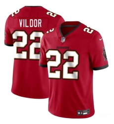 Men's Tampa Bay Buccaneers #22 Kindle Vildor Red 2025 Vapor Limited Football Stitched Jersey