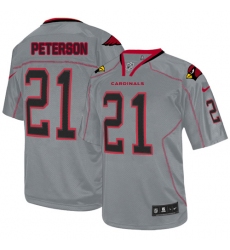 Men's Nike Arizona Cardinals #21 Patrick Peterson Elite Lights Out Grey NFL Jersey