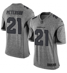 Men's Nike Arizona Cardinals #21 Patrick Peterson Limited Gray Gridiron NFL Jersey