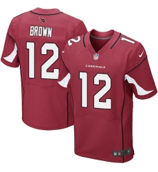 Men's Nike Arizona Cardinals #12 John Brown Elite Red Team Color NFL Jersey