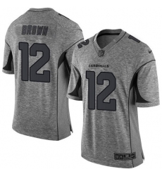Men's Nike Arizona Cardinals #12 John Brown Limited Gray Gridiron NFL Jersey