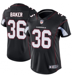 Women's Nike Arizona Cardinals #36 Budda Baker Elite Black Alternate NFL Jersey