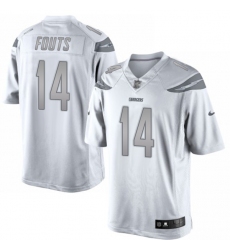 Men's Nike Los Angeles Chargers #14 Dan Fouts Limited White Platinum NFL Jersey